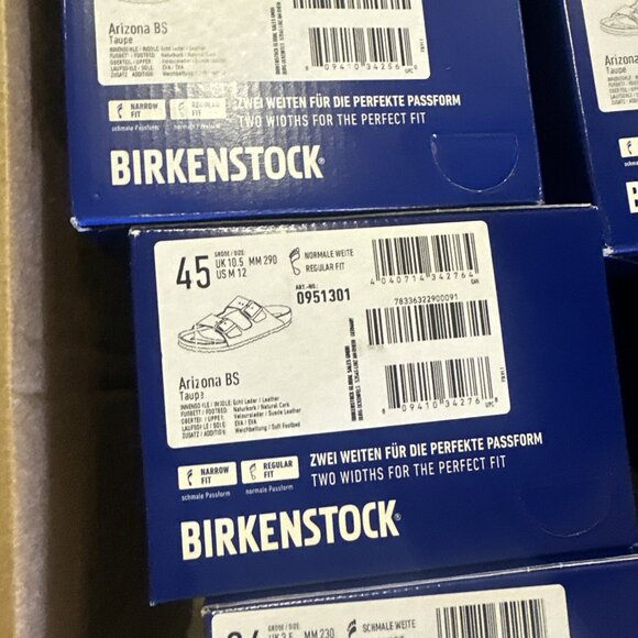 BIRKENSTOCK Arizona Suede Soft Footbed Regular  Sandals Taupe New 45 M 12 main image 6